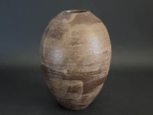 八木一夫　渋紙風花壷